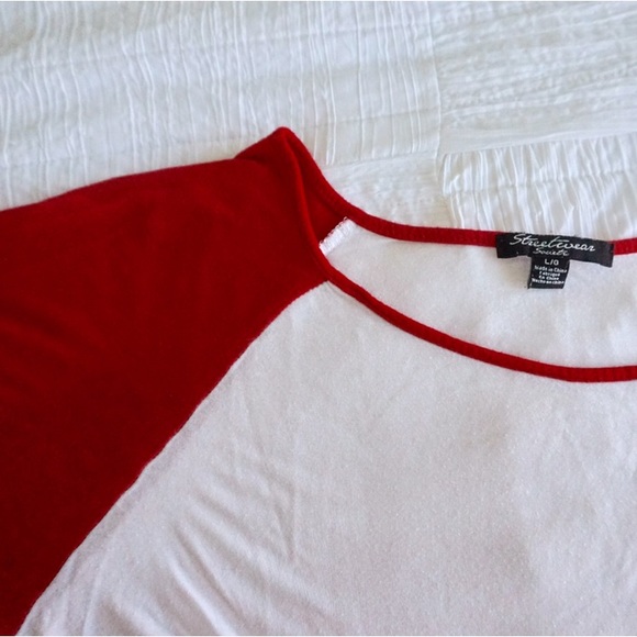 Red and White Baseball T-shirt - Picture 3 of 3